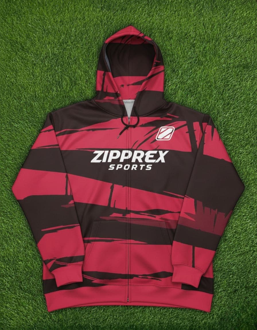 Custom Sublimated Zip Hoodie – Premium Performance Hoodie by Zipprex Sports