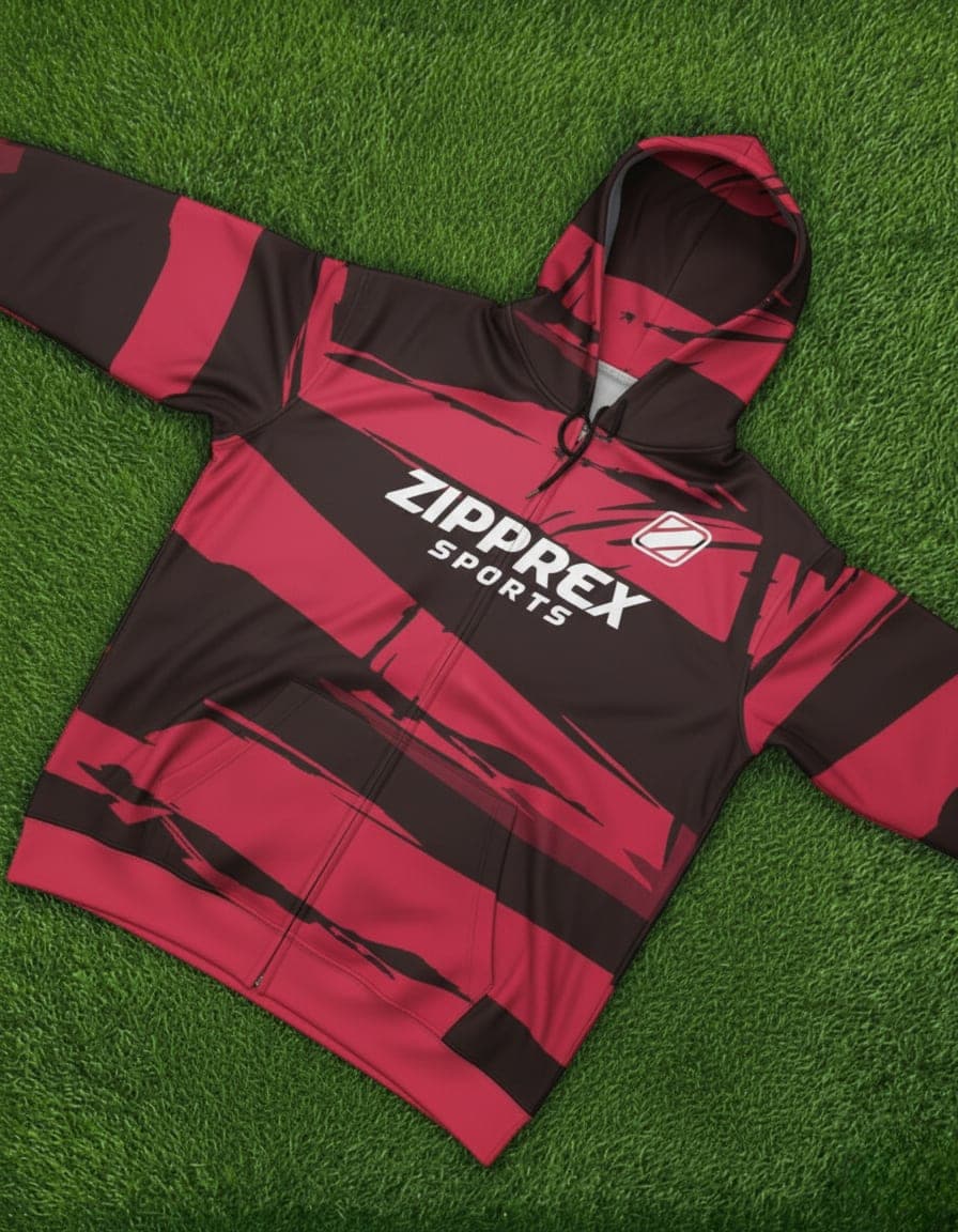 Custom Sublimated Zip Hoodie – Premium Performance Hoodie by Zipprex Sports 3