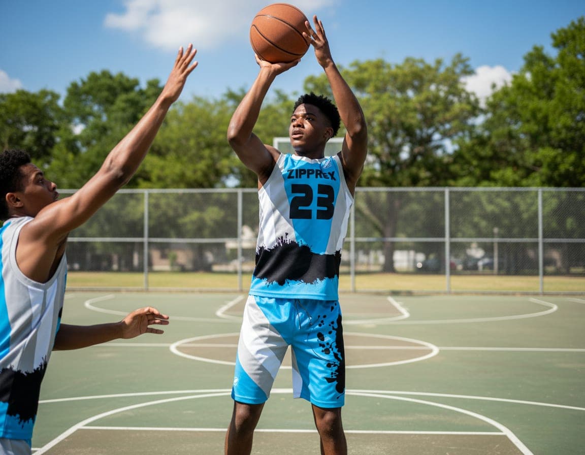 Custom Basketball Uniform Set – Lightweight Breathable Jersey & Shorts 4